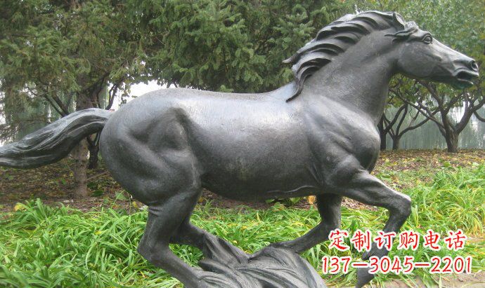 山东铜雕奔马公园动物雕塑