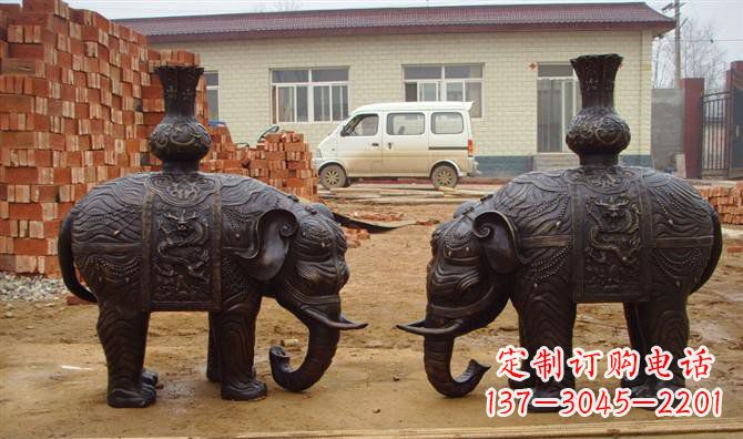 山东铜雕大象公园动物雕塑