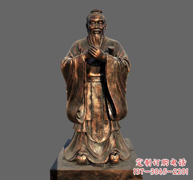 山东铜雕古代名人孔子