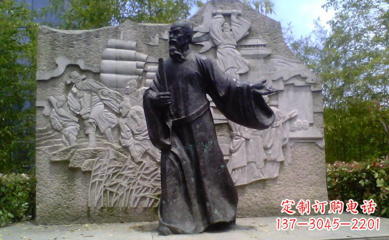 山东铜雕古代名人雕塑