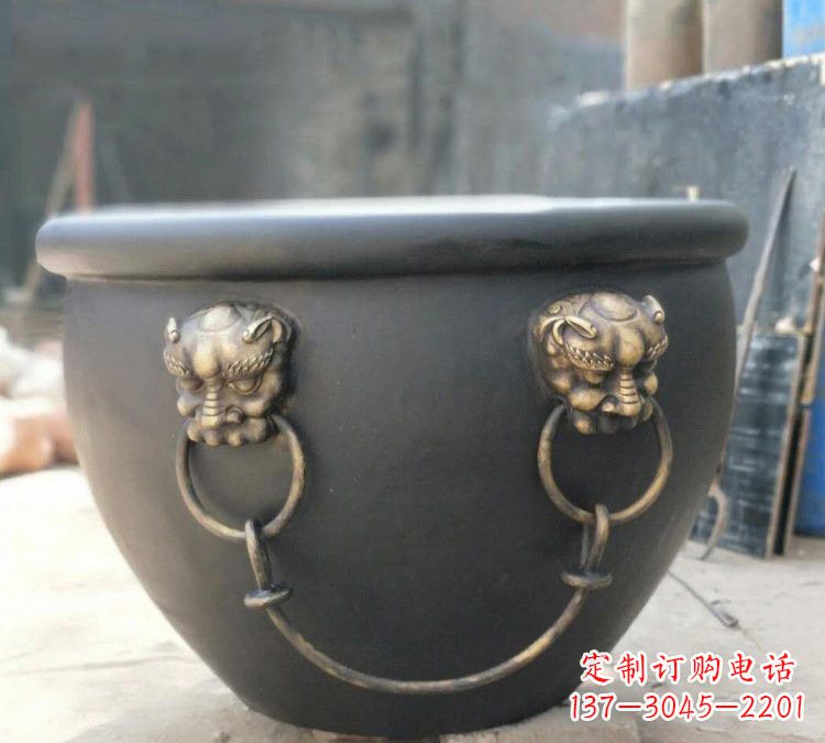 山东铜雕故宫水缸