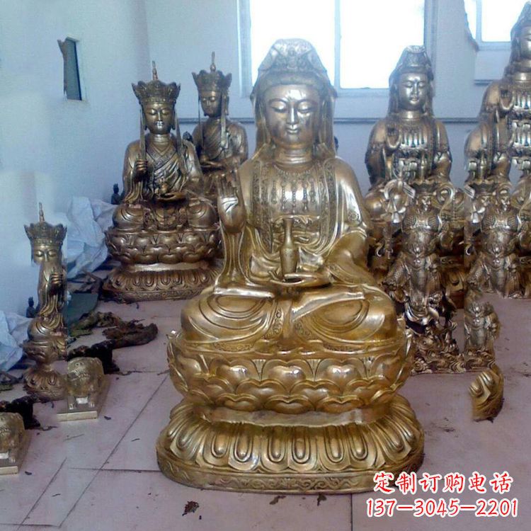 山东铜雕观音雕塑