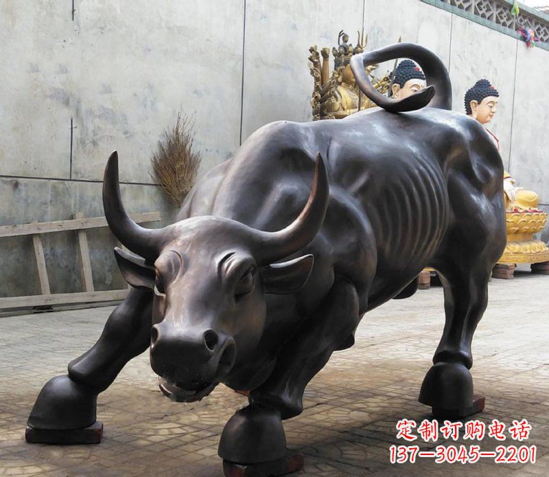 山东铜雕广场华尔街动物牛 (2)