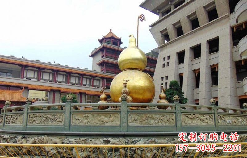 山东铜雕葫芦公园景观雕塑