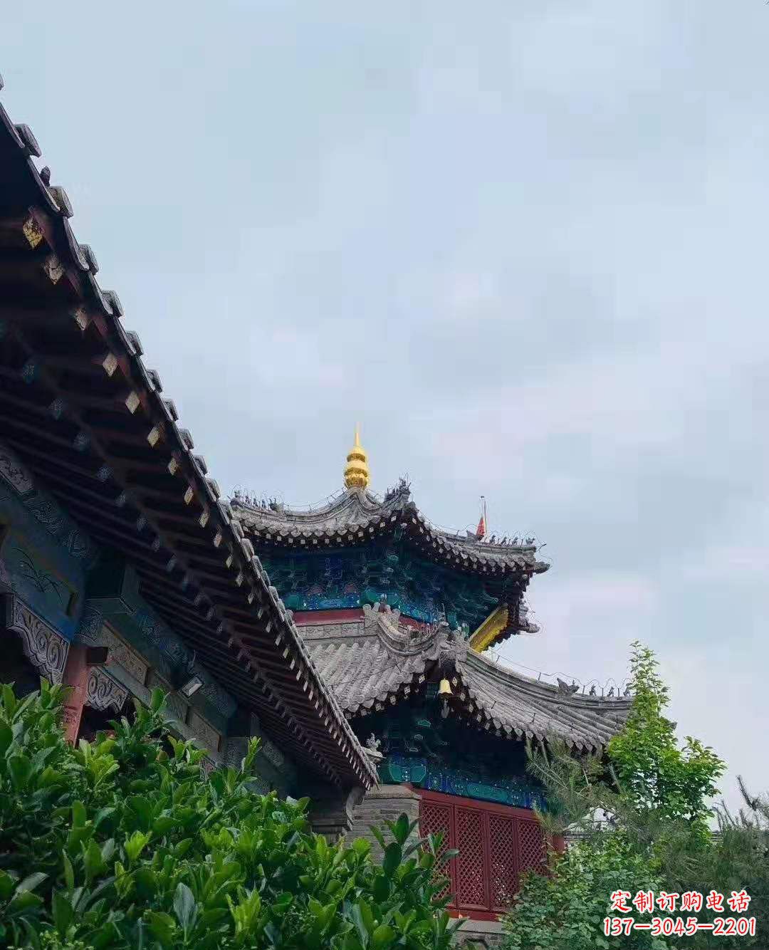 山东铜雕葫芦塔顶寺庙摆件