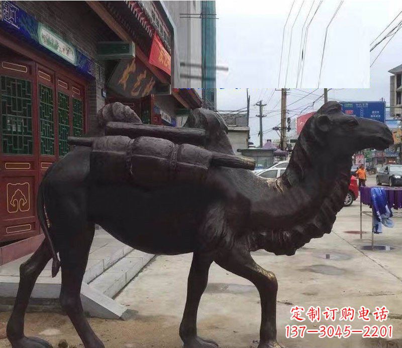 山东铜雕骆驼公园动物雕塑