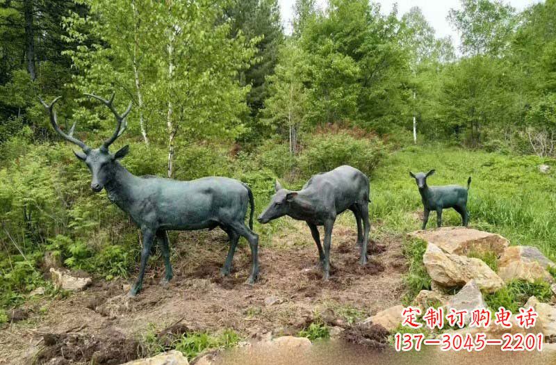 山东铜雕梅花鹿