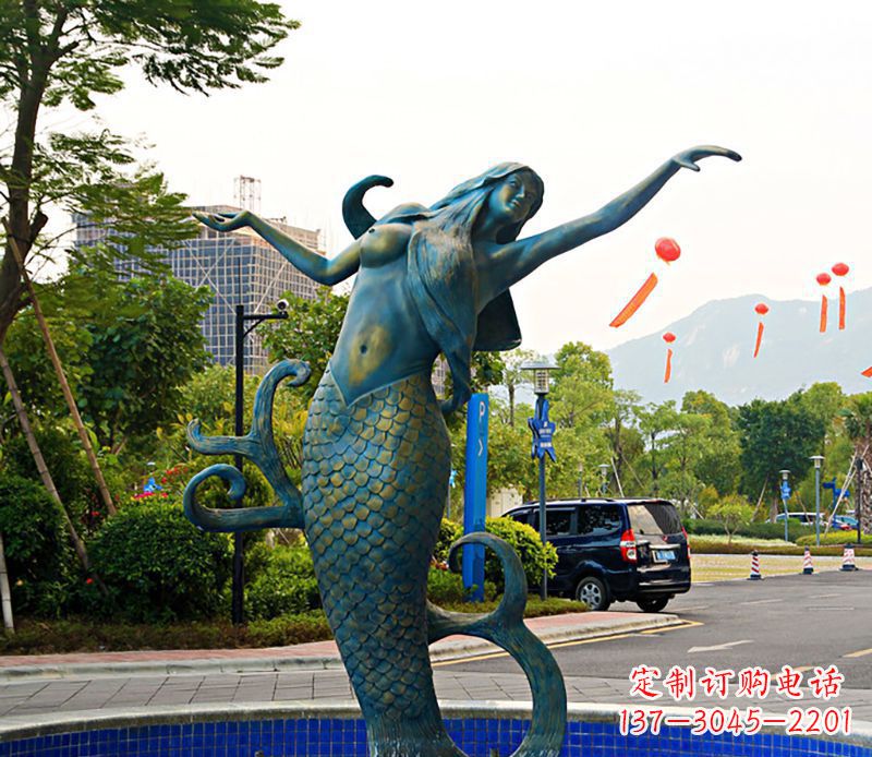 山东铜雕美人鱼