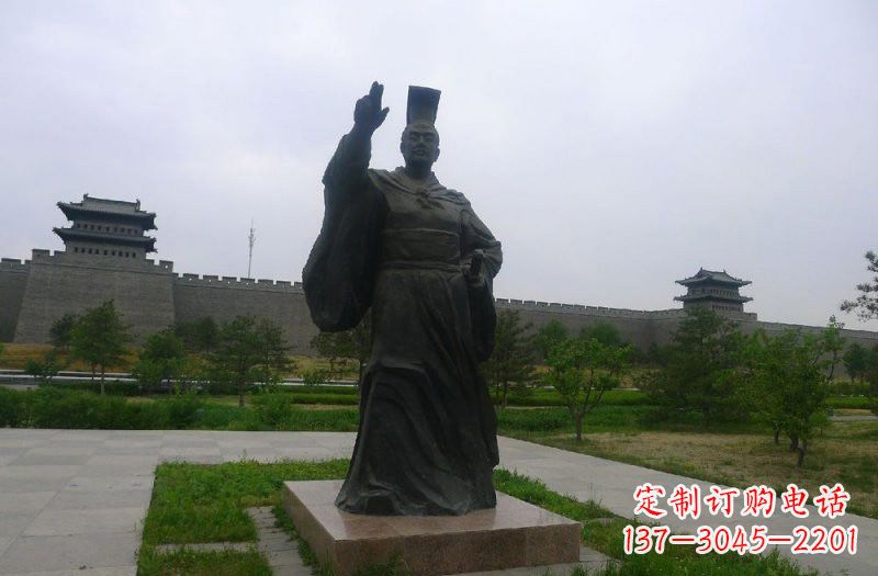 山东铜雕秦始皇古代名人雕塑