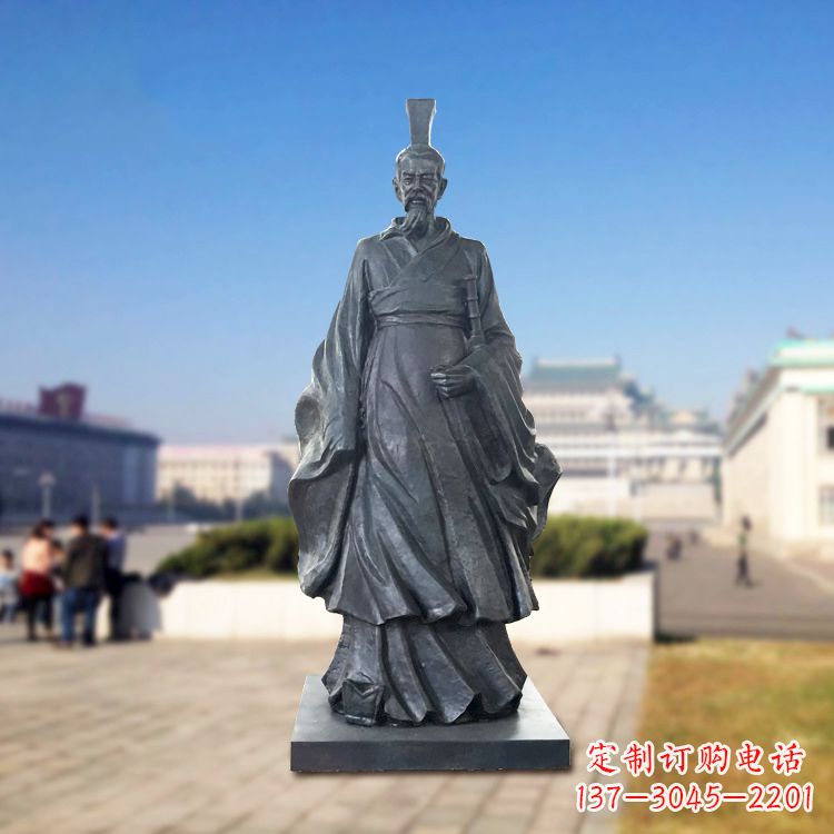 山东铜雕屈原塑像