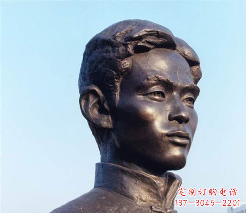 山东铜雕人物头像