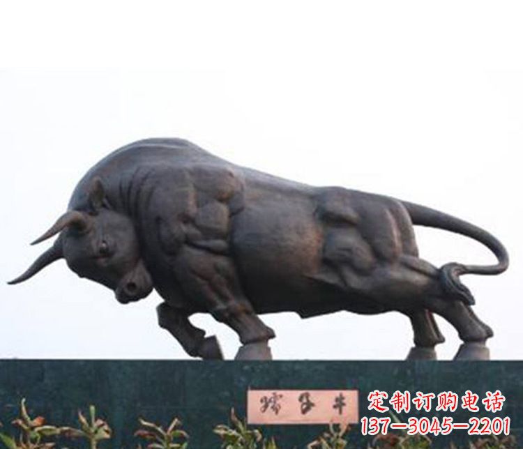 山东铜雕孺子牛动物雕塑