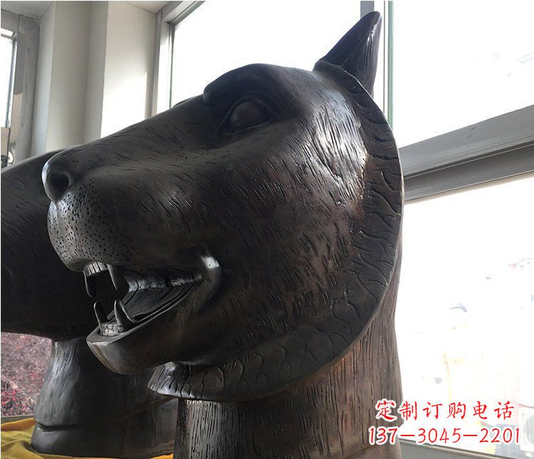 山东铜雕生肖动物头像雕塑摆件