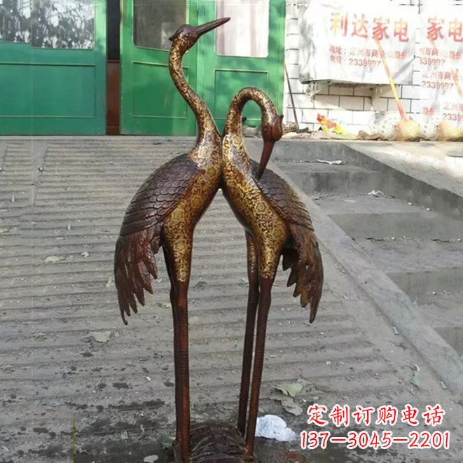 山东铜雕仙鹤夫妻