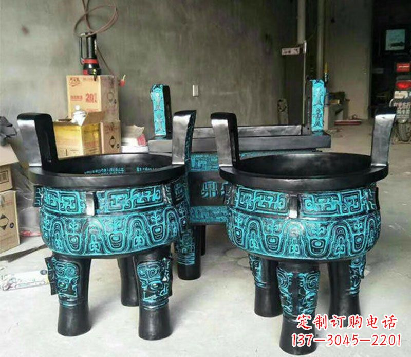 山东铜雕香炉寺庙香炉雕塑