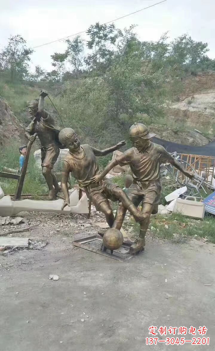 山东铜雕小孩童趣人物雕塑
