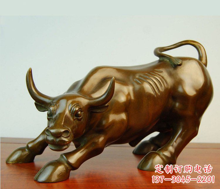 山东铜雕小区动物牛摆件