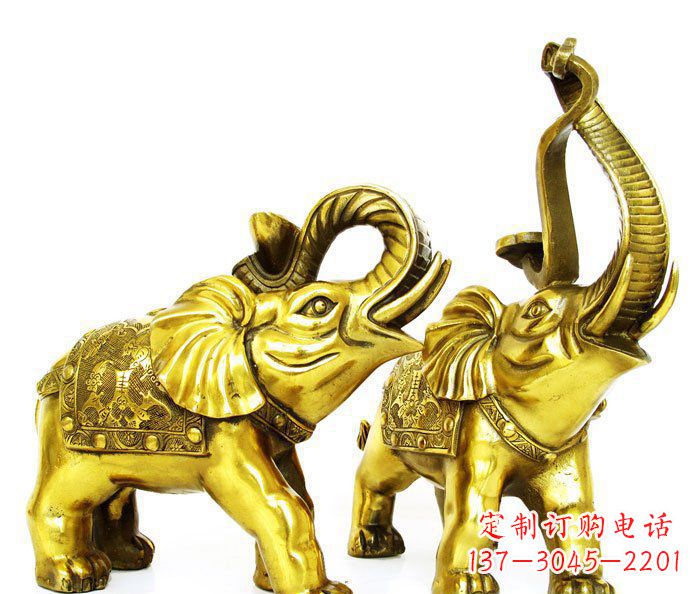 山东铜雕小象公园动物雕塑