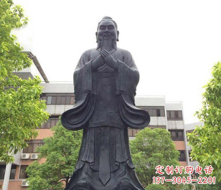 山东铜雕学校孔子圣人雕塑摆件