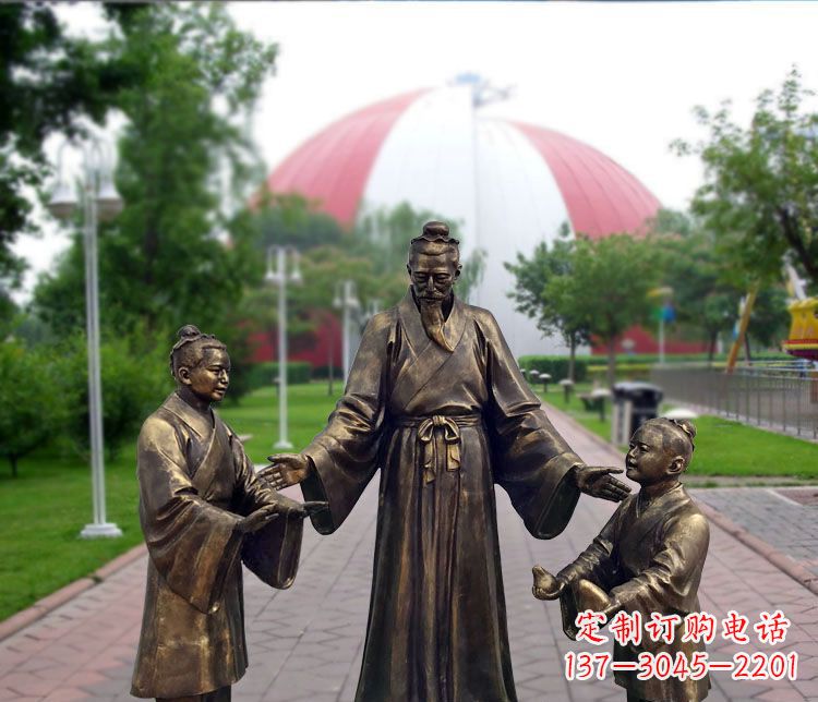 山东铜雕园林孔融让梨