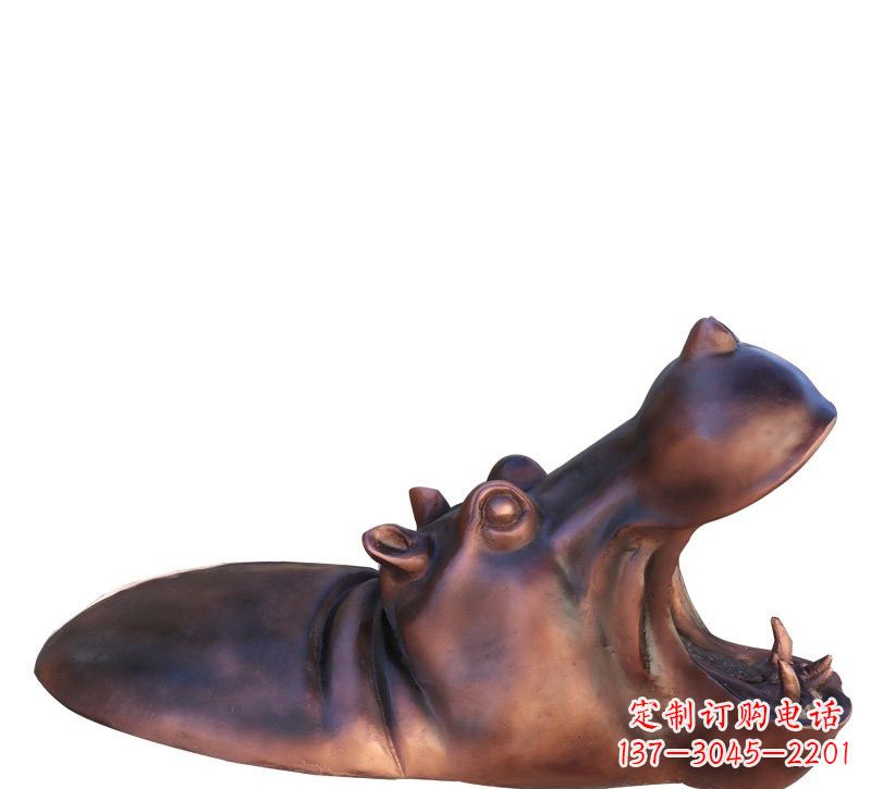 山东铜雕张嘴河马