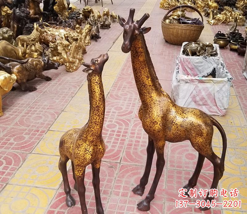 山东铜雕长颈鹿