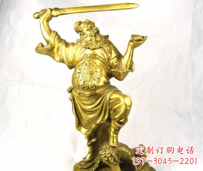 山东铜雕赵公明古代人物雕塑