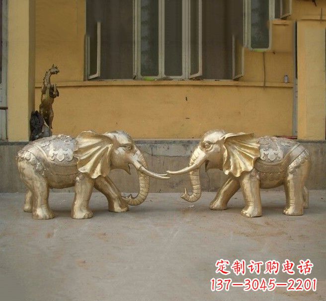山东铜雕招财小象