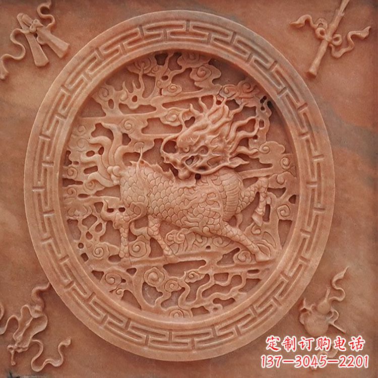 山东晚霞红麒麟建筑装饰壁画