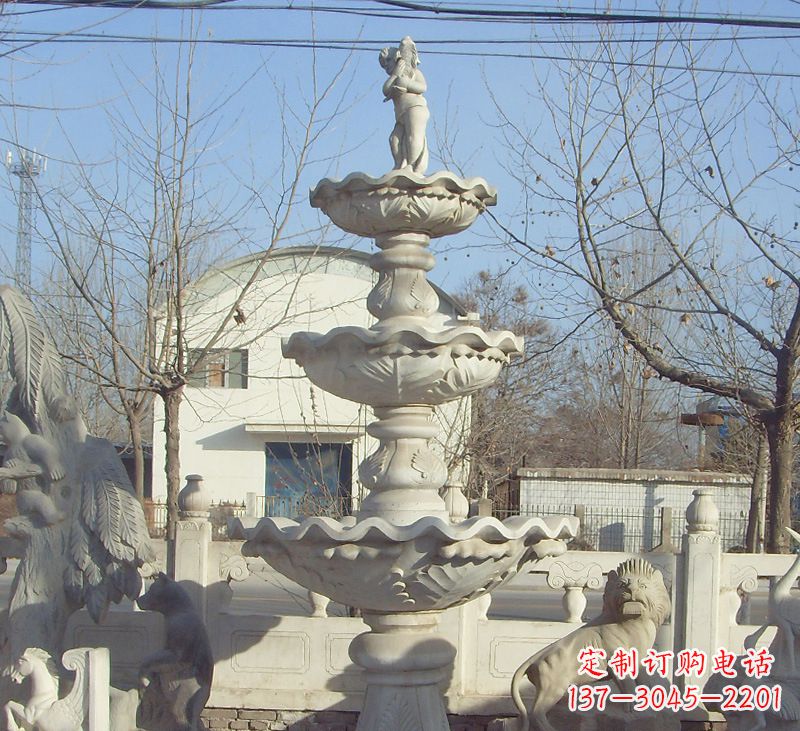 山东晚霞红石雕风水球图片