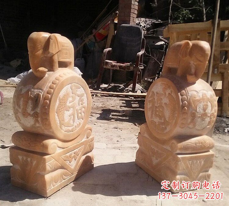 山东晚霞红小象门墩
