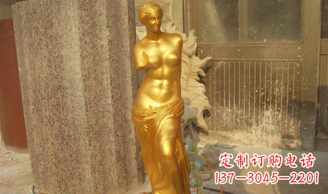 山东维纳斯玻璃钢仿铜西方人物雕塑 (2)