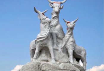 山东多彩山羊雕塑精美制作