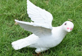 山东象征和平的少女和平鸽雕塑