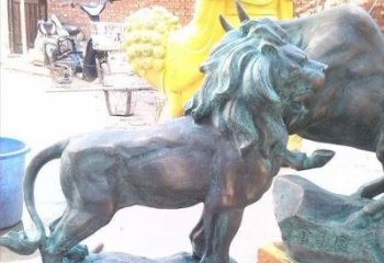 山东象征霸气，越狱青铜狮子雕塑