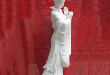 山东精美无双的汉白玉貂蝉雕塑