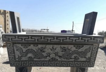 山东寺庙墓地祭祀四足方鼎，青石仿古石雕香炉