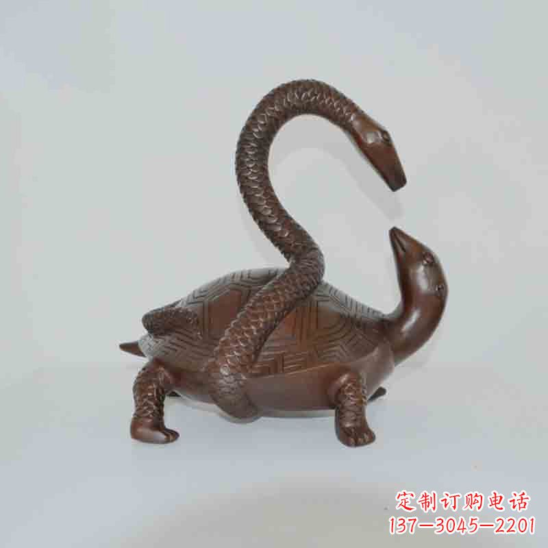 山东乌龟背蛇龟蛇铜雕
