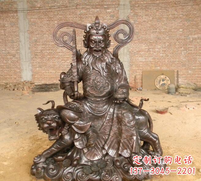 山东武财神赵公明铜雕