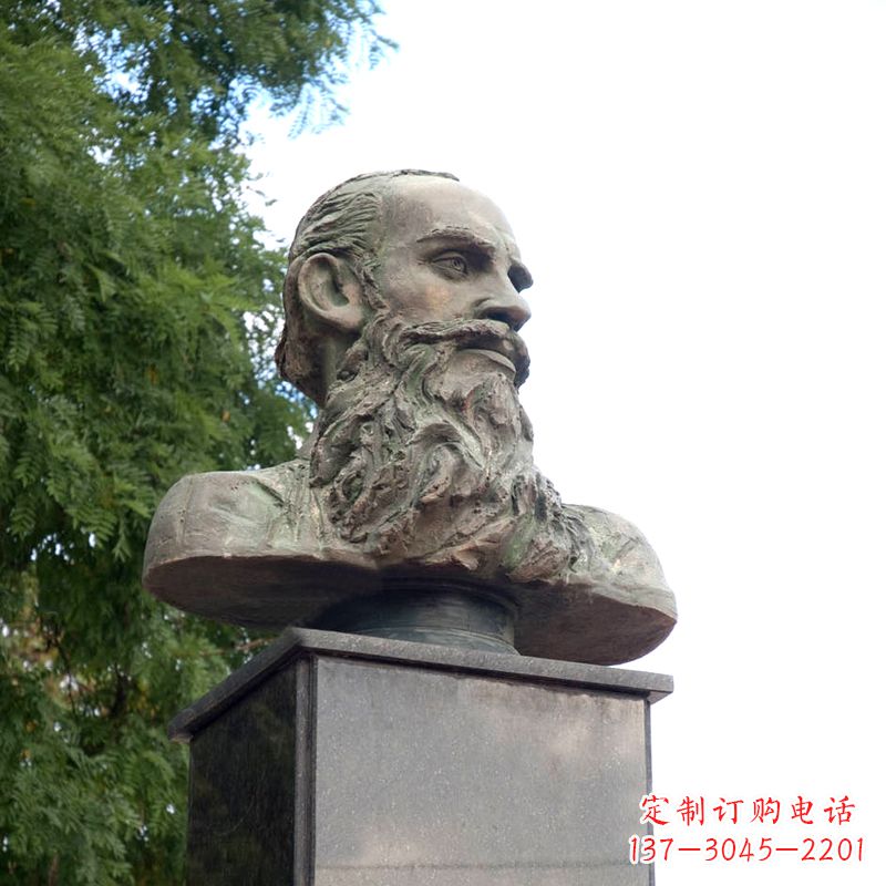 山东西方名人俄国现实主义作家托尔斯泰胸像雕塑摆件
