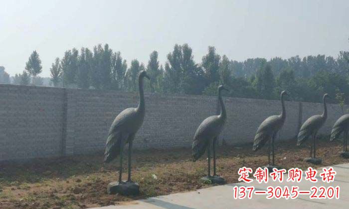 山东仙鹤抽象铜雕 (2)