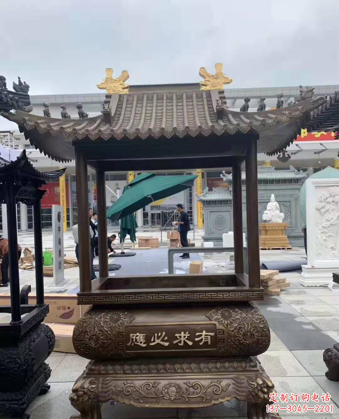 山东香炉铜雕户外摆件寺庙景观雕塑