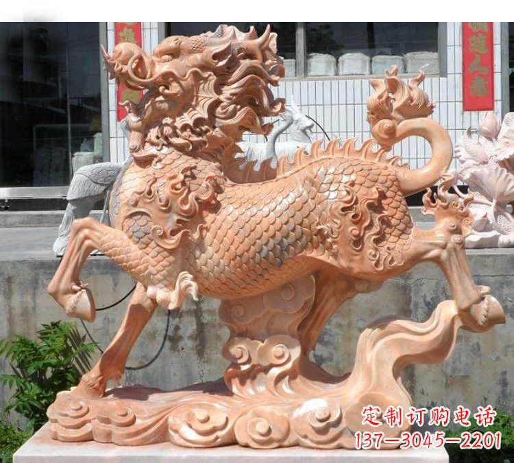 山东祥云麒麟石雕