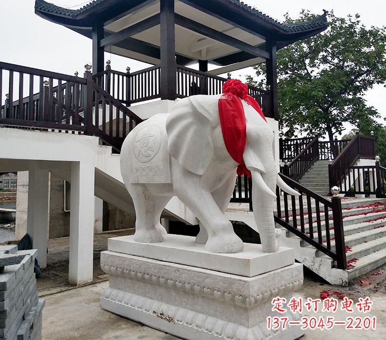 山东小孩大象石雕
