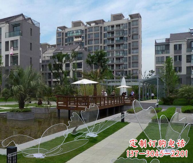 山东小区不锈钢镂空蝴蝶雕塑