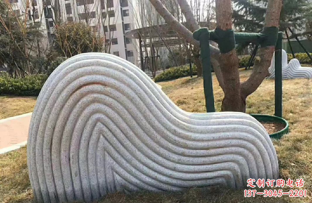 山东小区大理石纹理假山雕塑