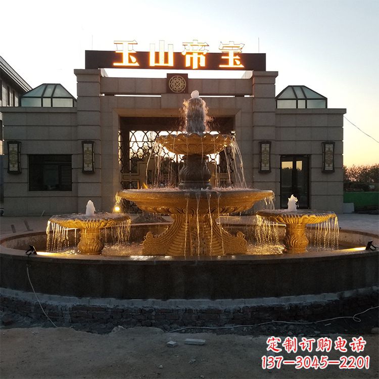 山东小区广场欧式水景石雕喷泉