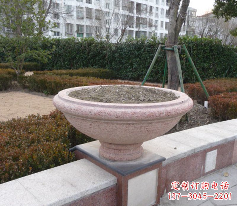 山东小区花盆石雕