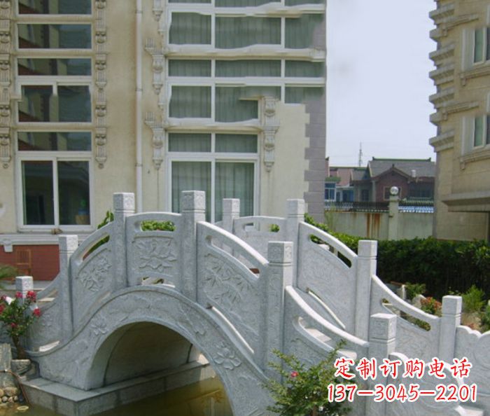 山东小区景观大理石拱桥 (2)