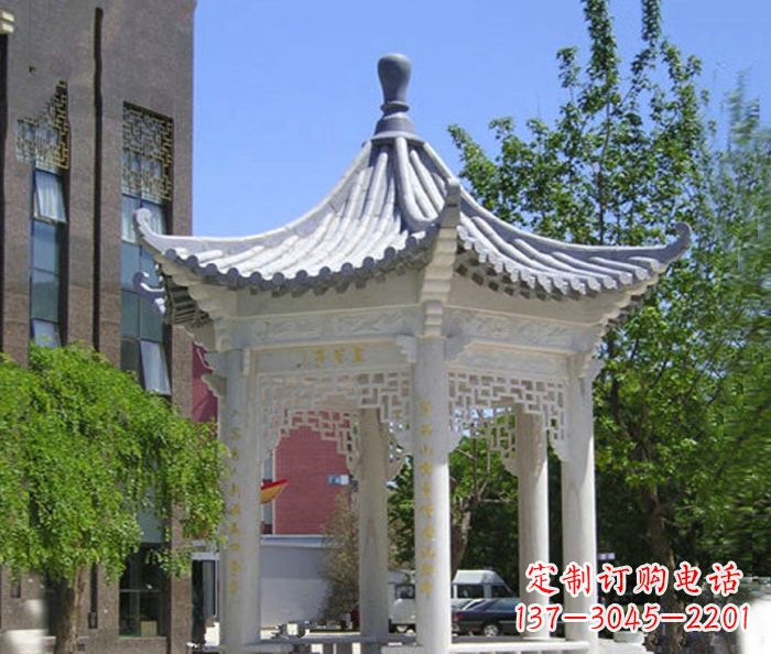 山东小区景观大理石凉亭